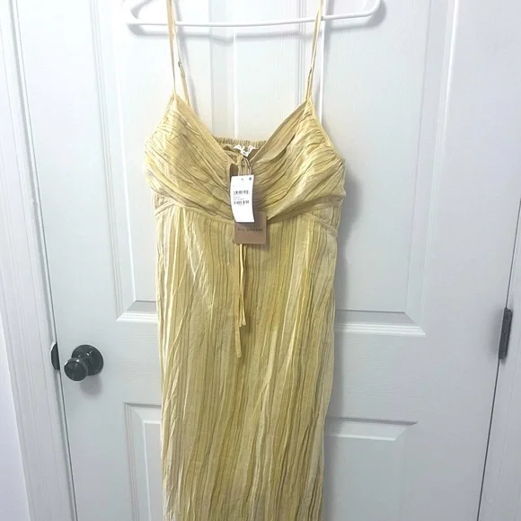 Blu Pepper Stripe Tie Front Empire Waist Maxi Dress - Picture 5 of 12